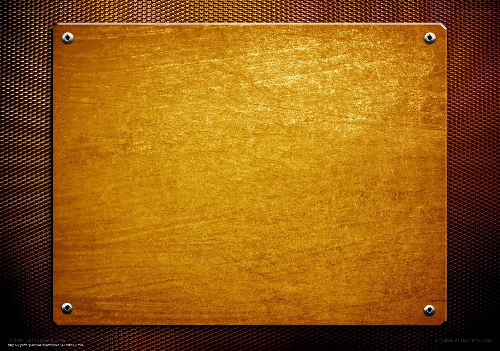 metal plaque on mesh background