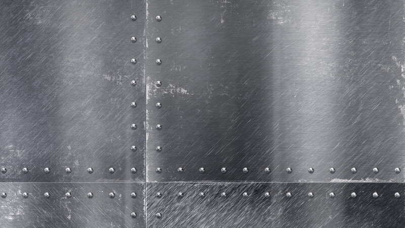 Metal Plates with Rivets — Gray, Industrial