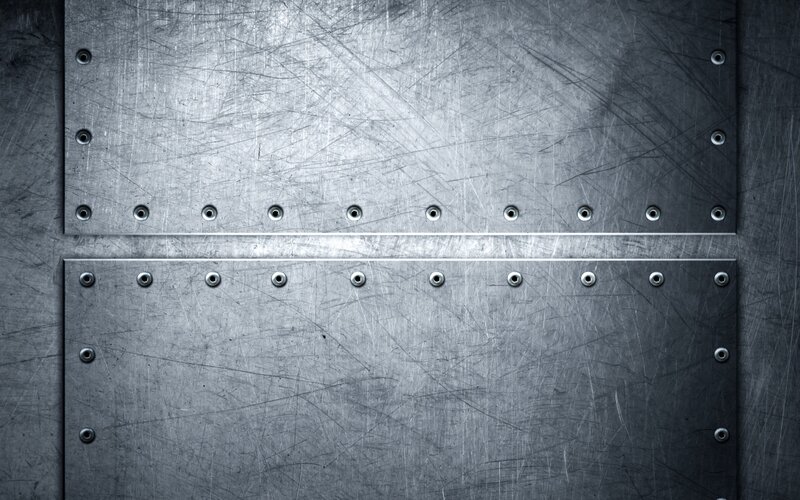Metal Plates with Rivets — Gray