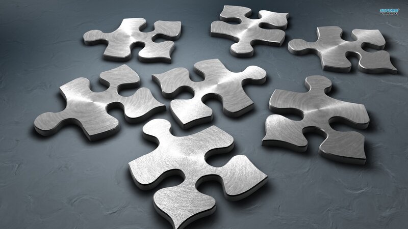 Metal Puzzle Pieces