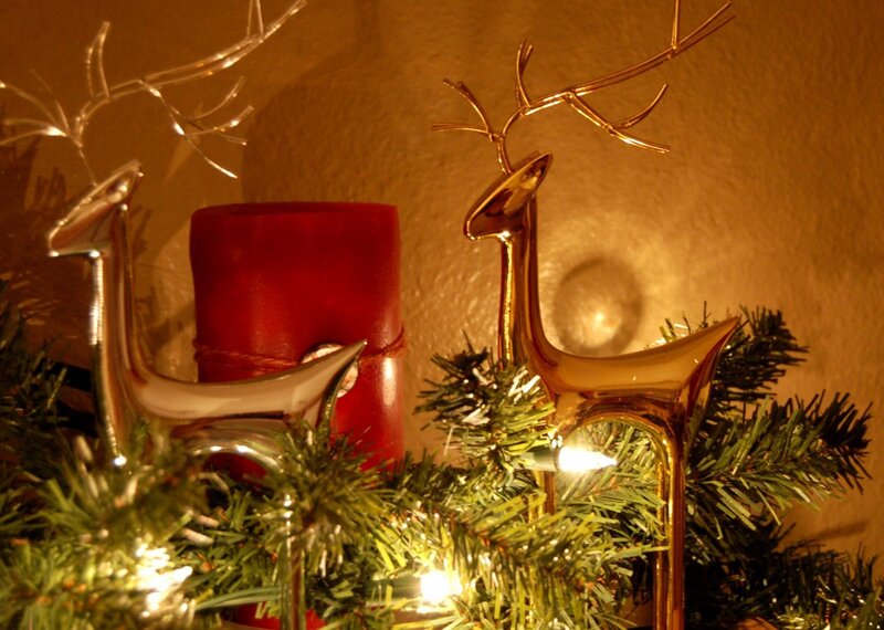 Metal Reindeer Figurines