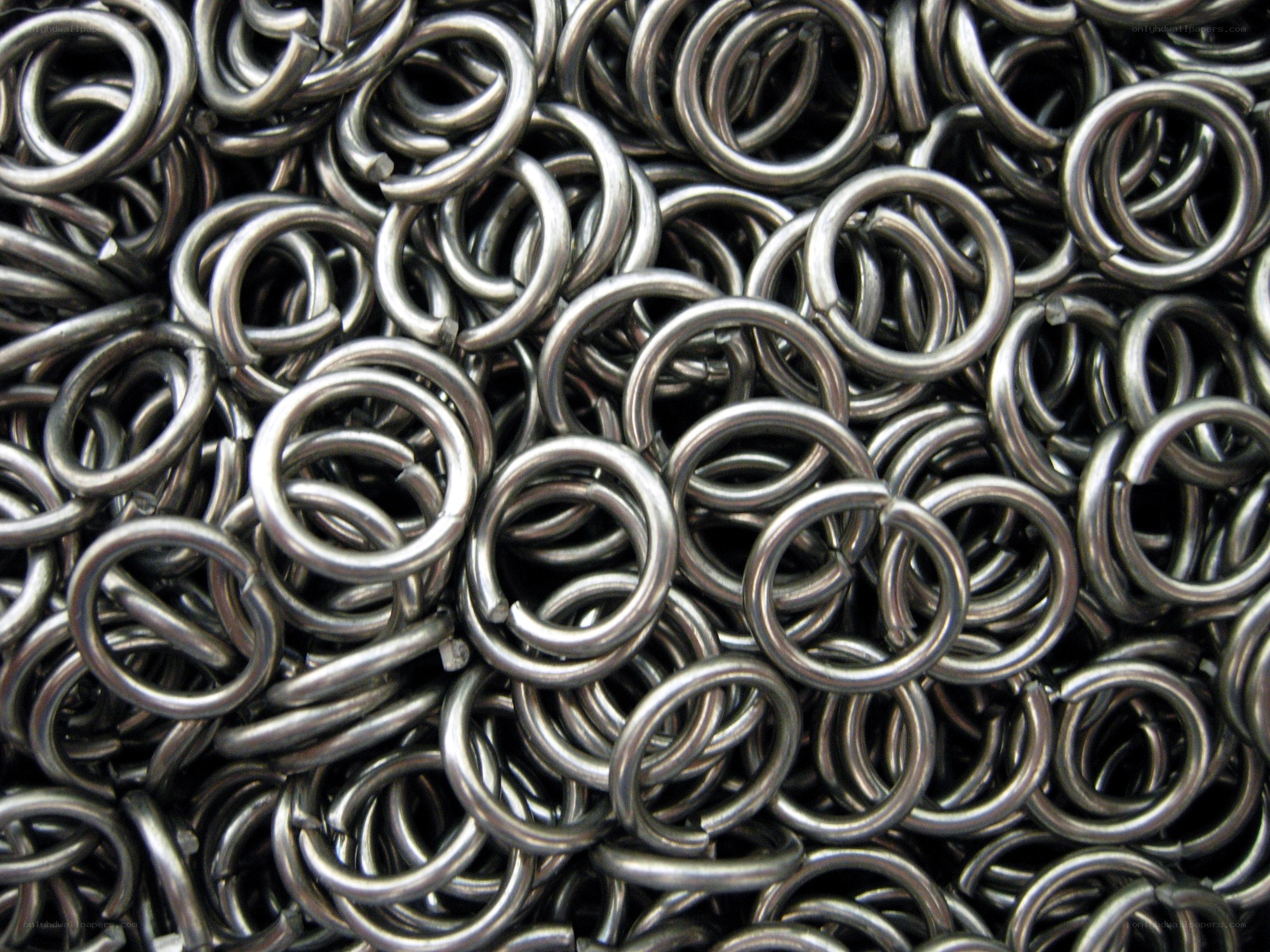 metal rings in a pile
