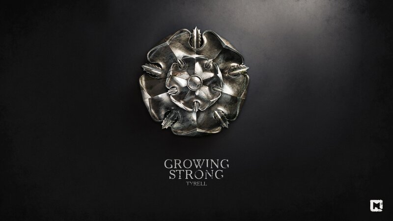 Metal Rose Emblem — Black, Dramatic