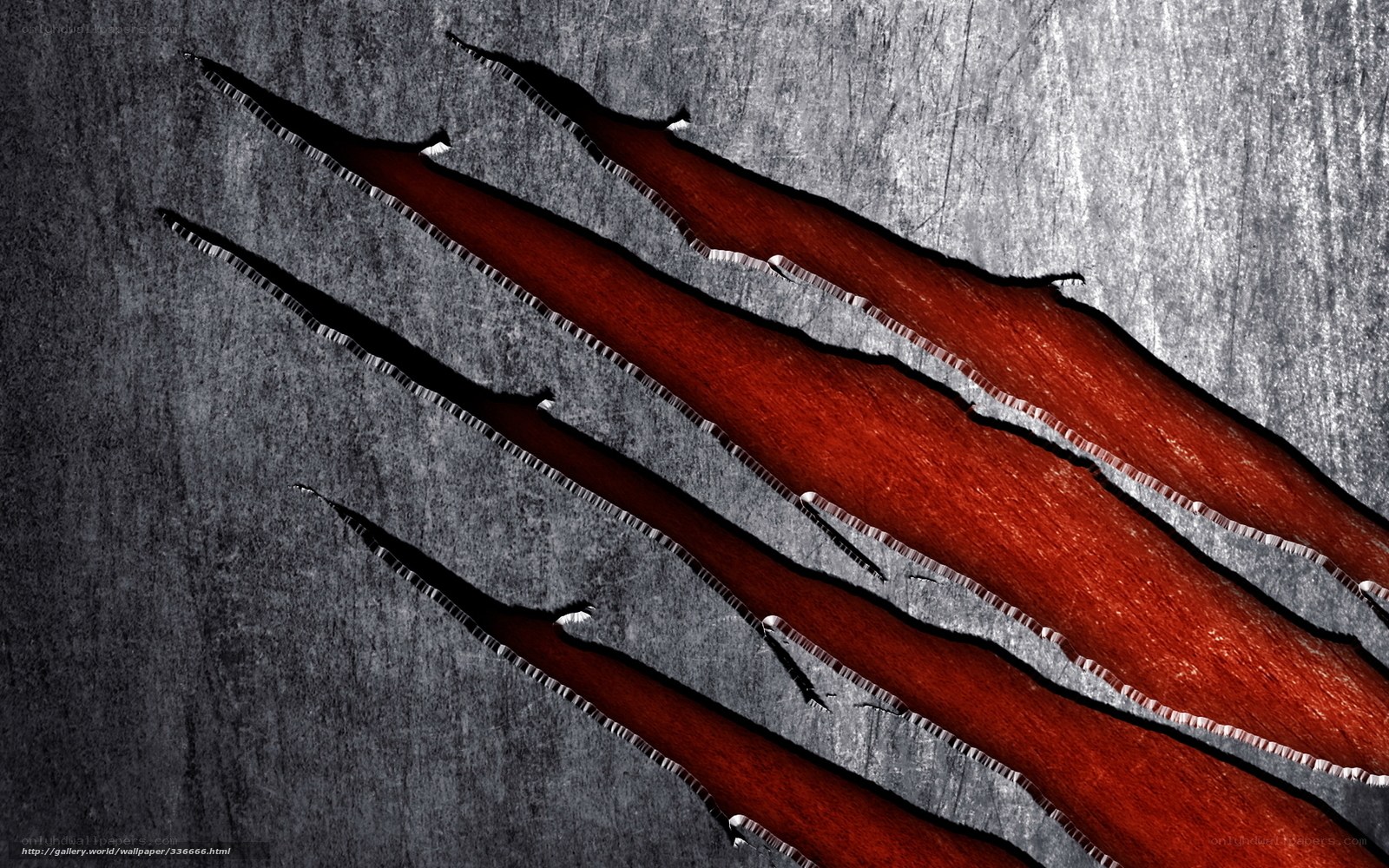metal scratches revealing red