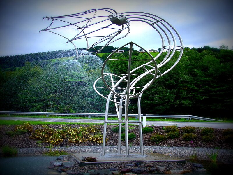 Metal Sculpture Fountain