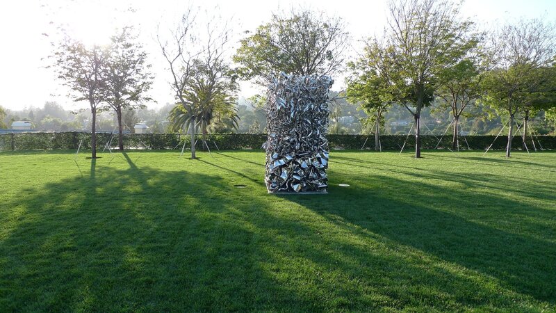 Metal sculpture in a park
