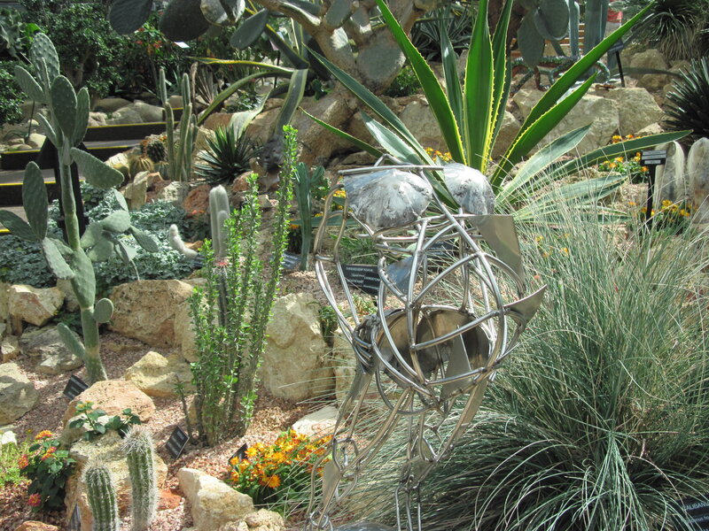 Metal Sculpture in Garden