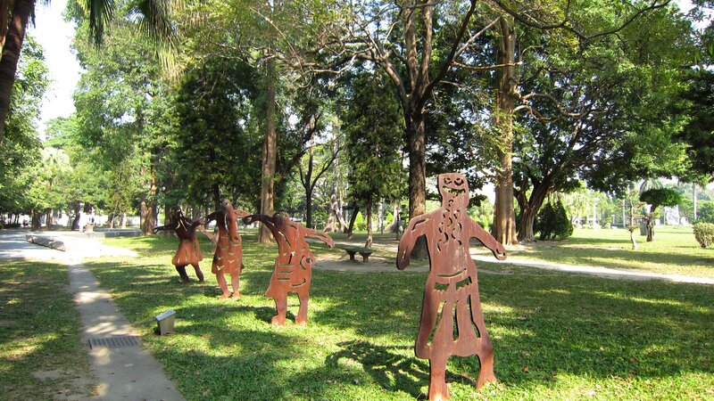Metal Sculptures in Park