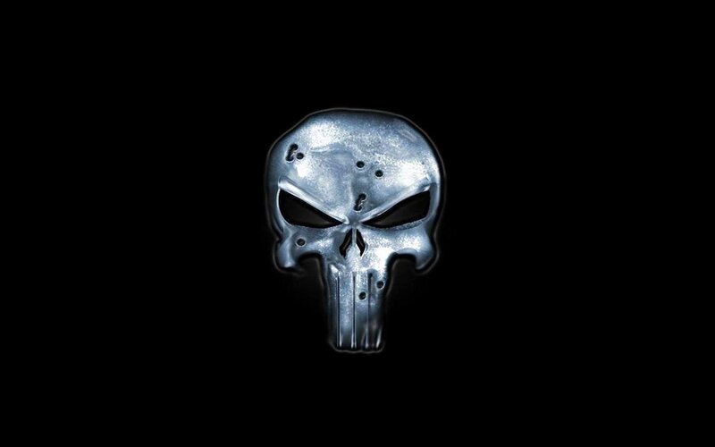 Metal Skull Logo — Black, Dark, 3d Render