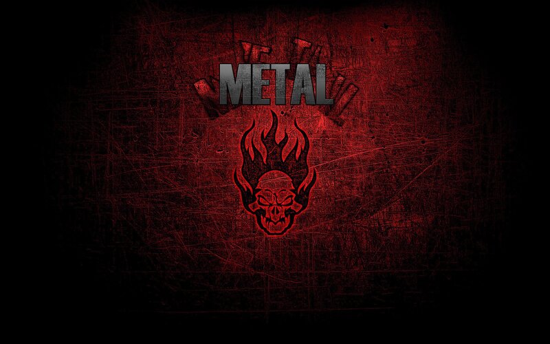 metal skull logo wallpaper
