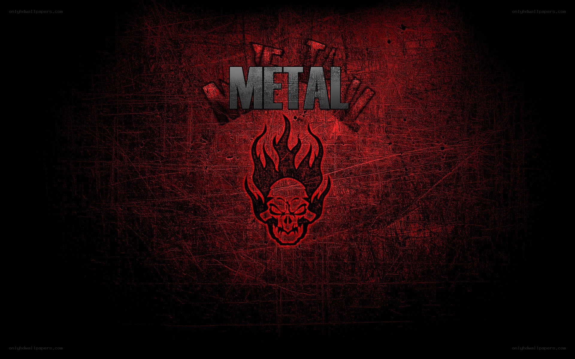metal skull logo wallpaper