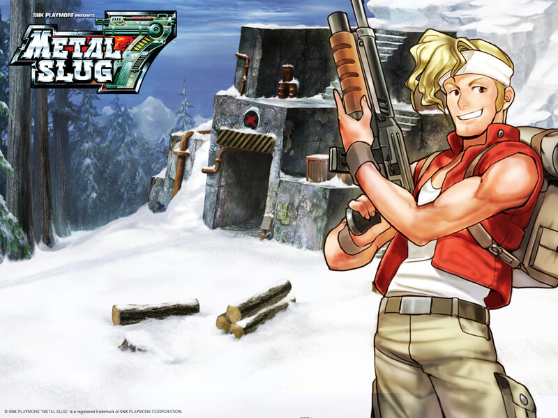 Metal Slug character in snowy landscape