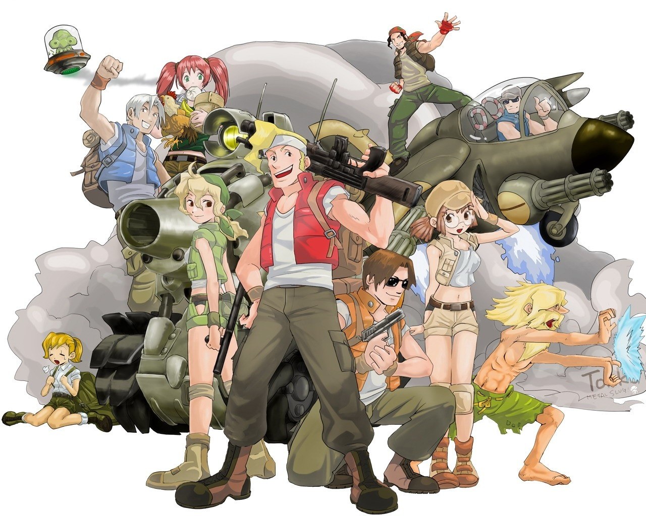 Metal Slug characters group portrait