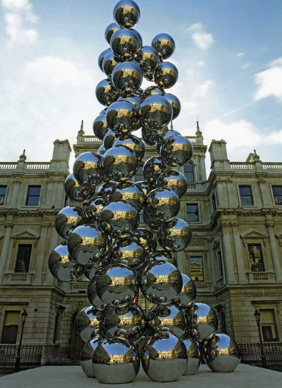 Metal sphere sculpture in London