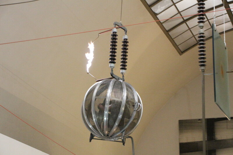 Metal Sphere with Spark