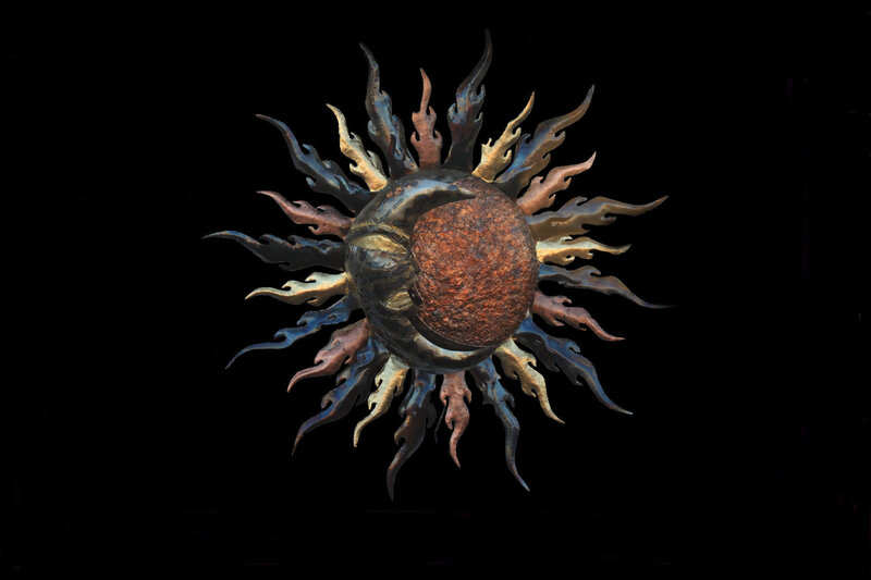 Metal Sun Sculpture