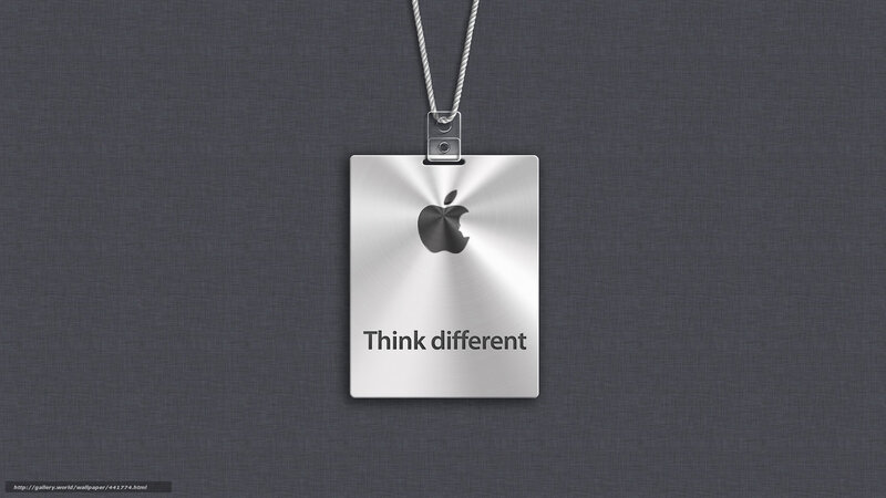 Metal Tag with Apple Logo — Gray