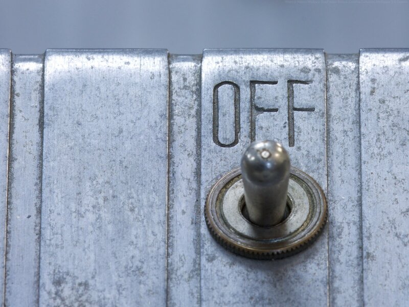 Metal Toggle Switch — Gray