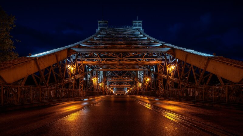 Metal Truss Bridge — Black