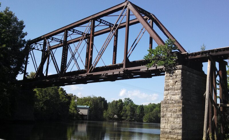 Metal Truss Bridge — Blue