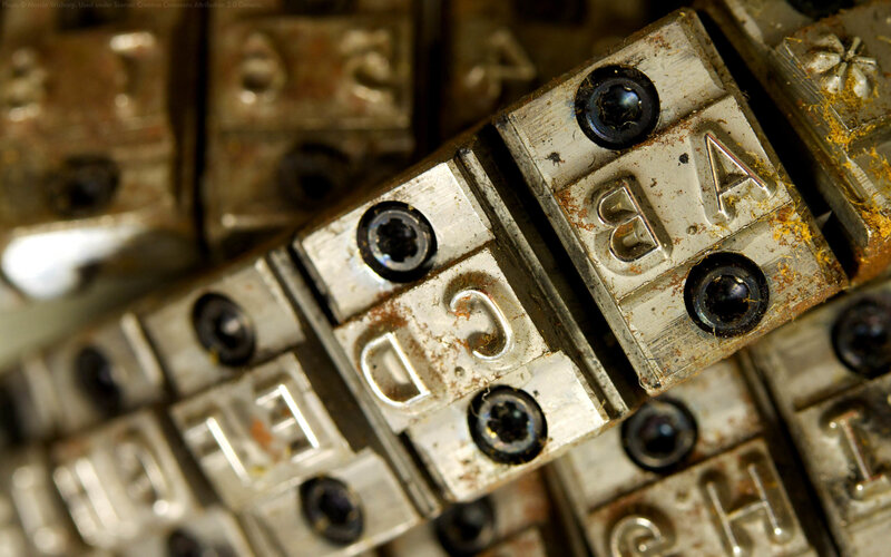 Metal Type Blocks — Silver