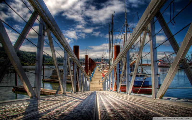 Metal Walkway to Dock