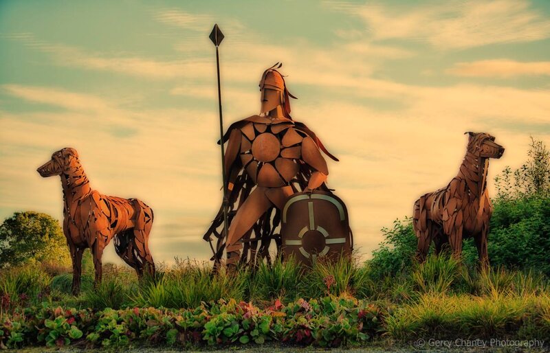 Metal Warrior Sculpture