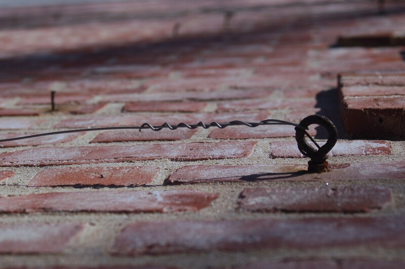 Metal Wire on Brick Wall