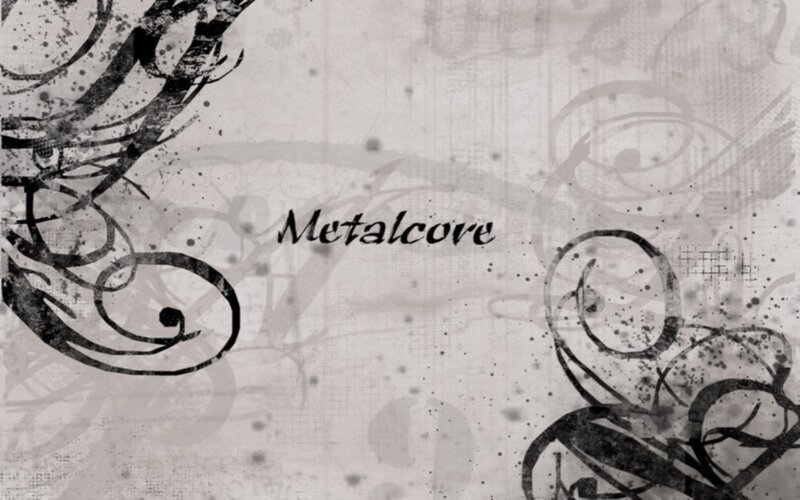 Metalcore text on grunge background