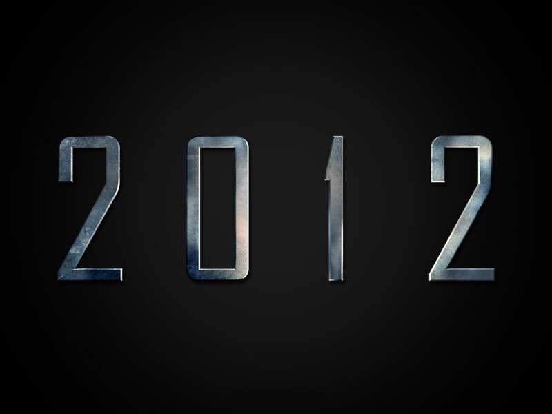 Metallic 2012 text
