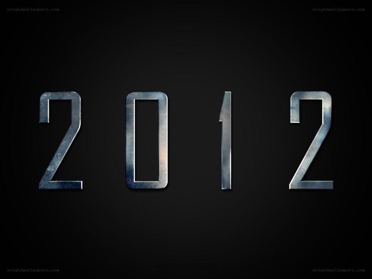 Metallic 2012 text