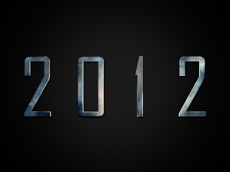 Metallic 2012 text