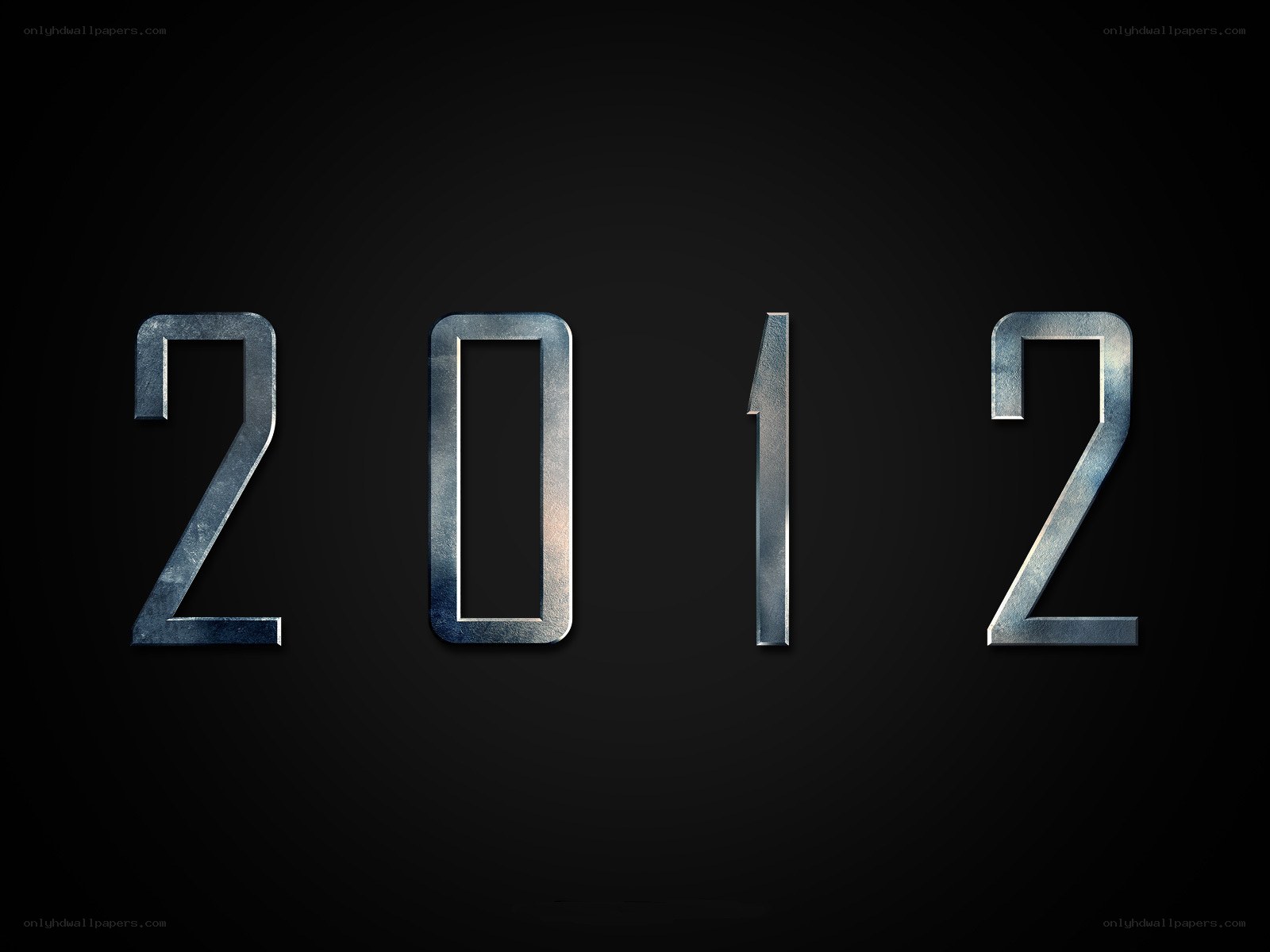 Metallic 2012 text