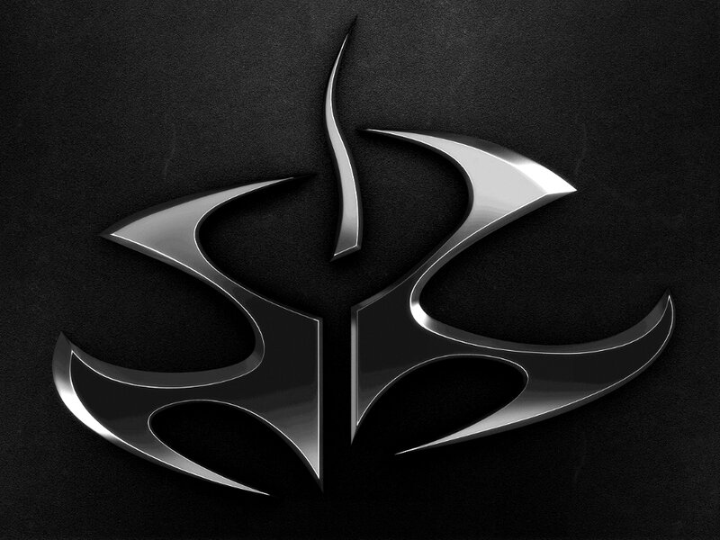 metallic abstract logo design