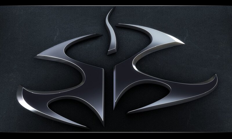 metallic abstract logo design