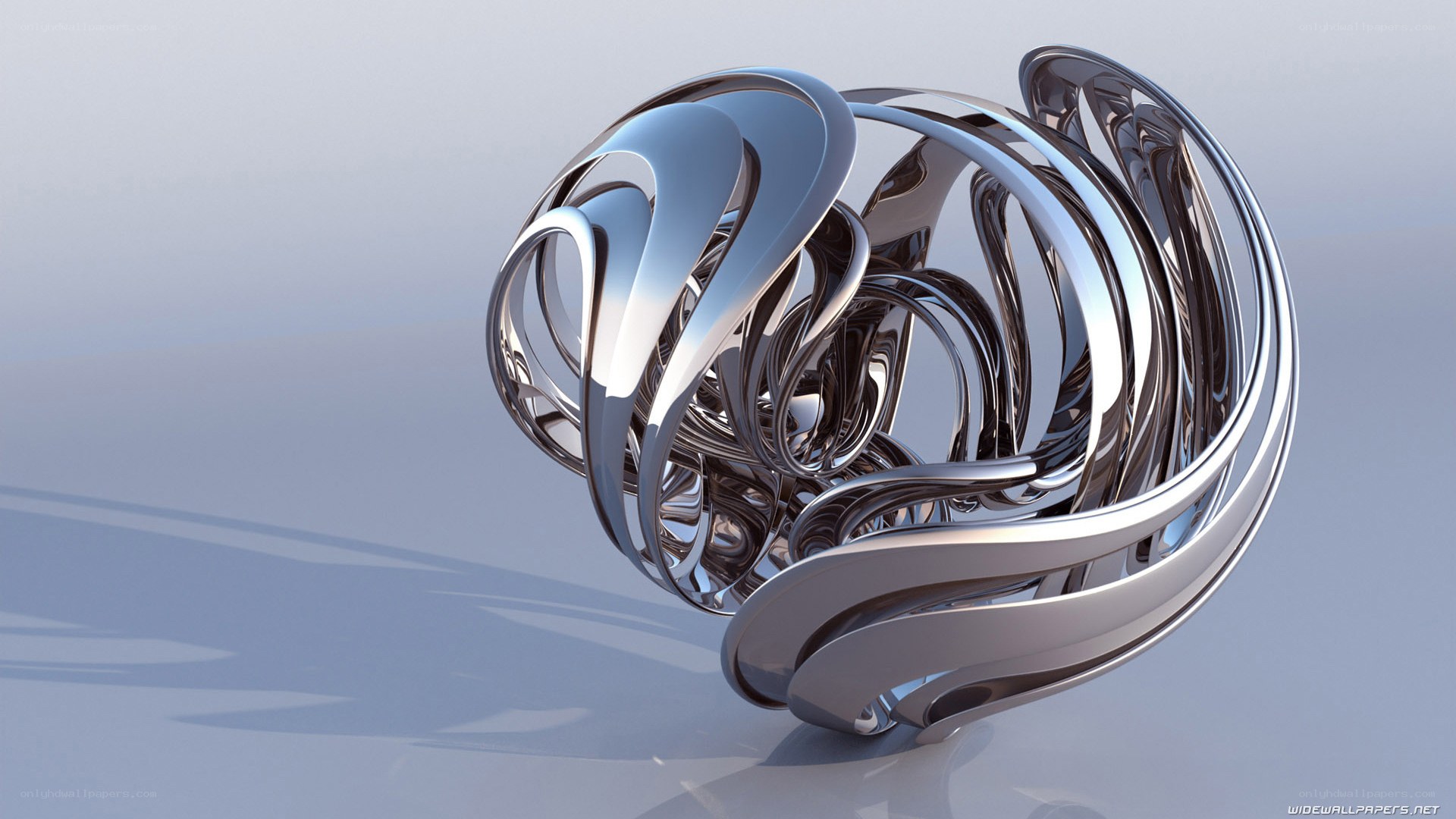 Metallic abstract sculpture