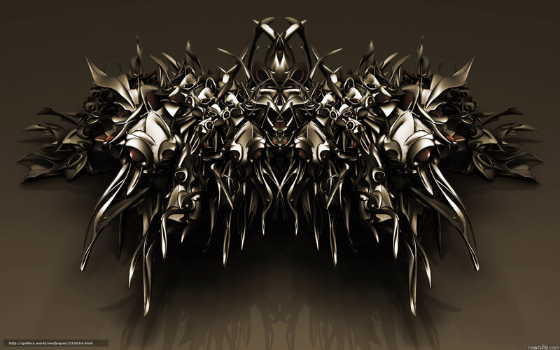 Metallic Abstract Sculpture — Black