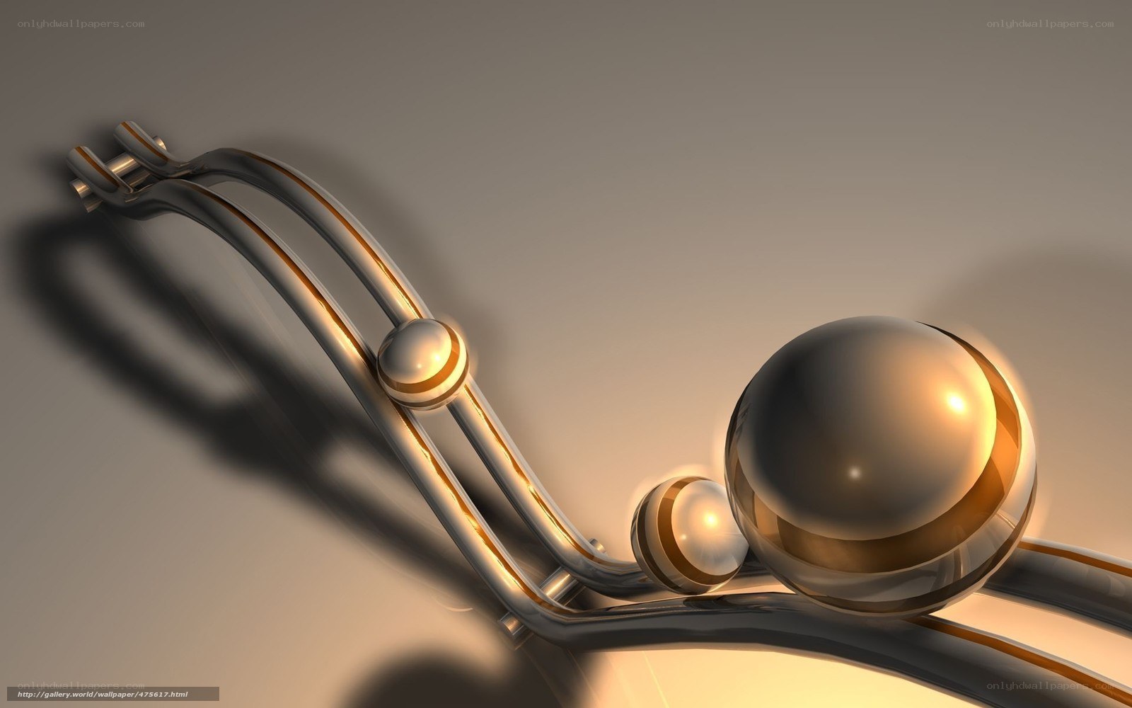 Metallic abstract sculpture