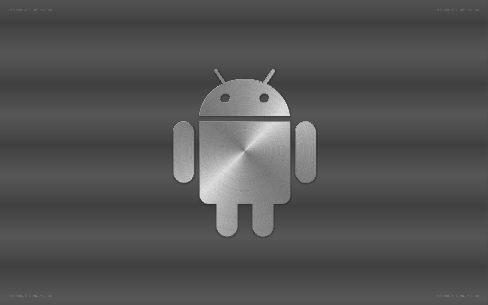 Metallic Android logo