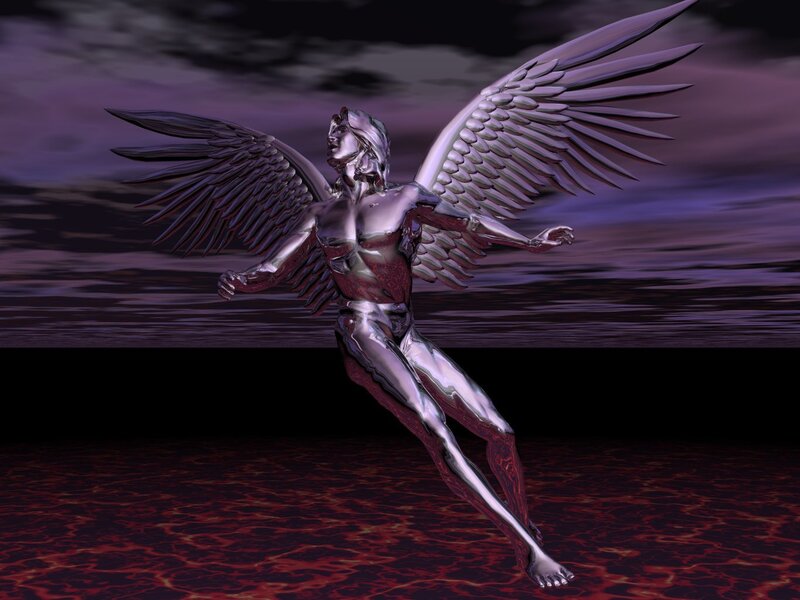 Metallic Angel Statue