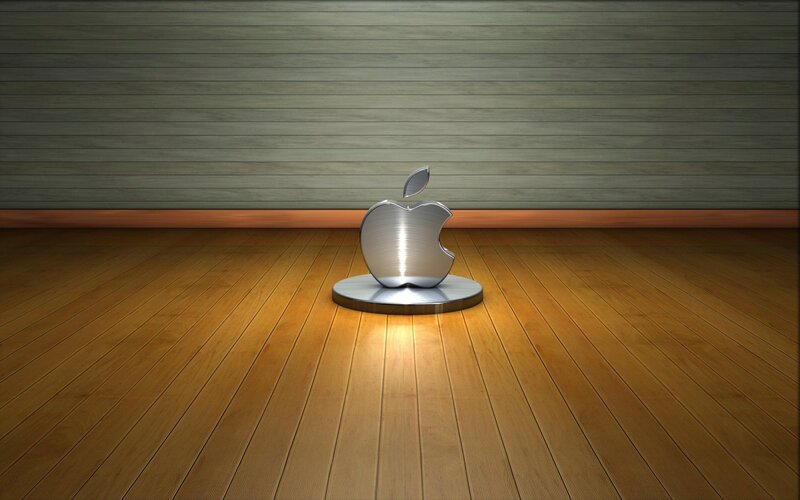 Metallic Apple Logo — Brown