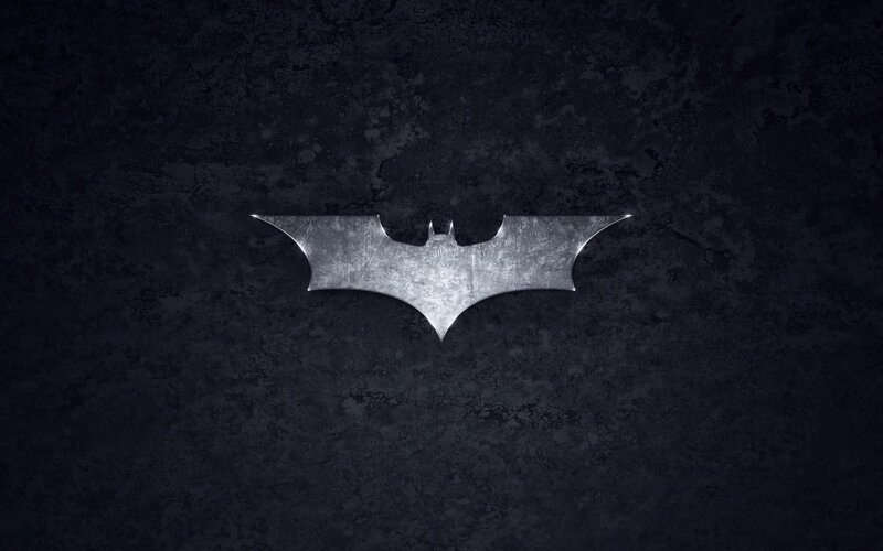 Metallic Bat Symbol — Black