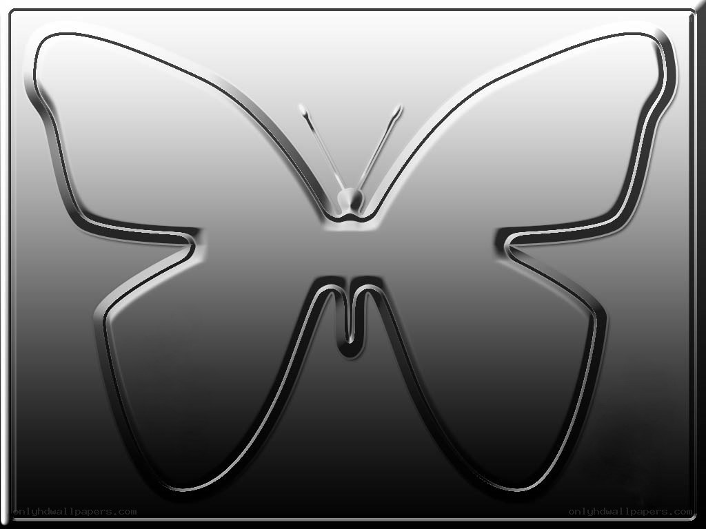 metallic butterfly emblem