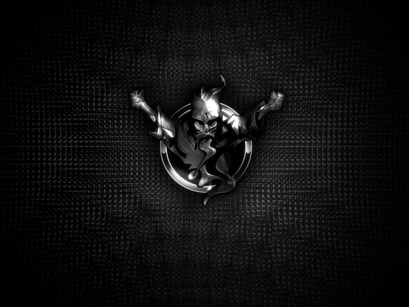 metallic character emblem