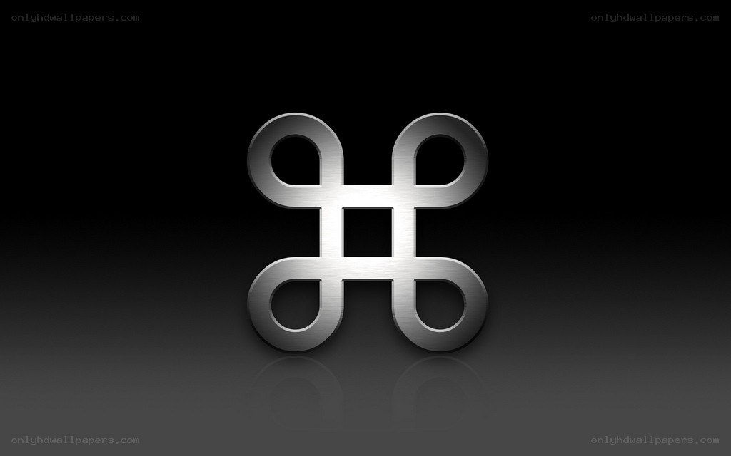 Metallic command symbol
