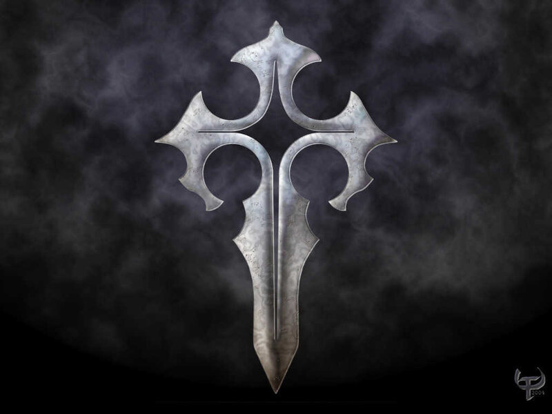 metallic cross symbol