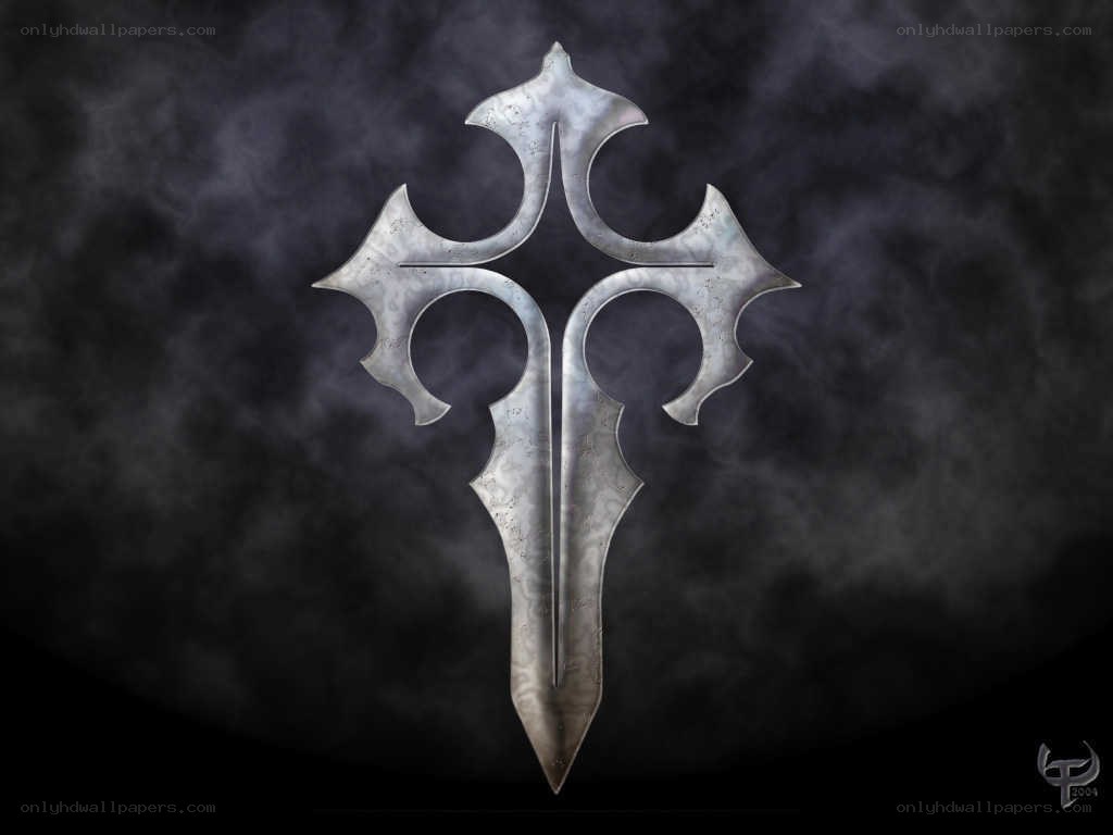 metallic cross symbol