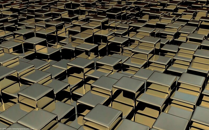 Metallic cube pattern