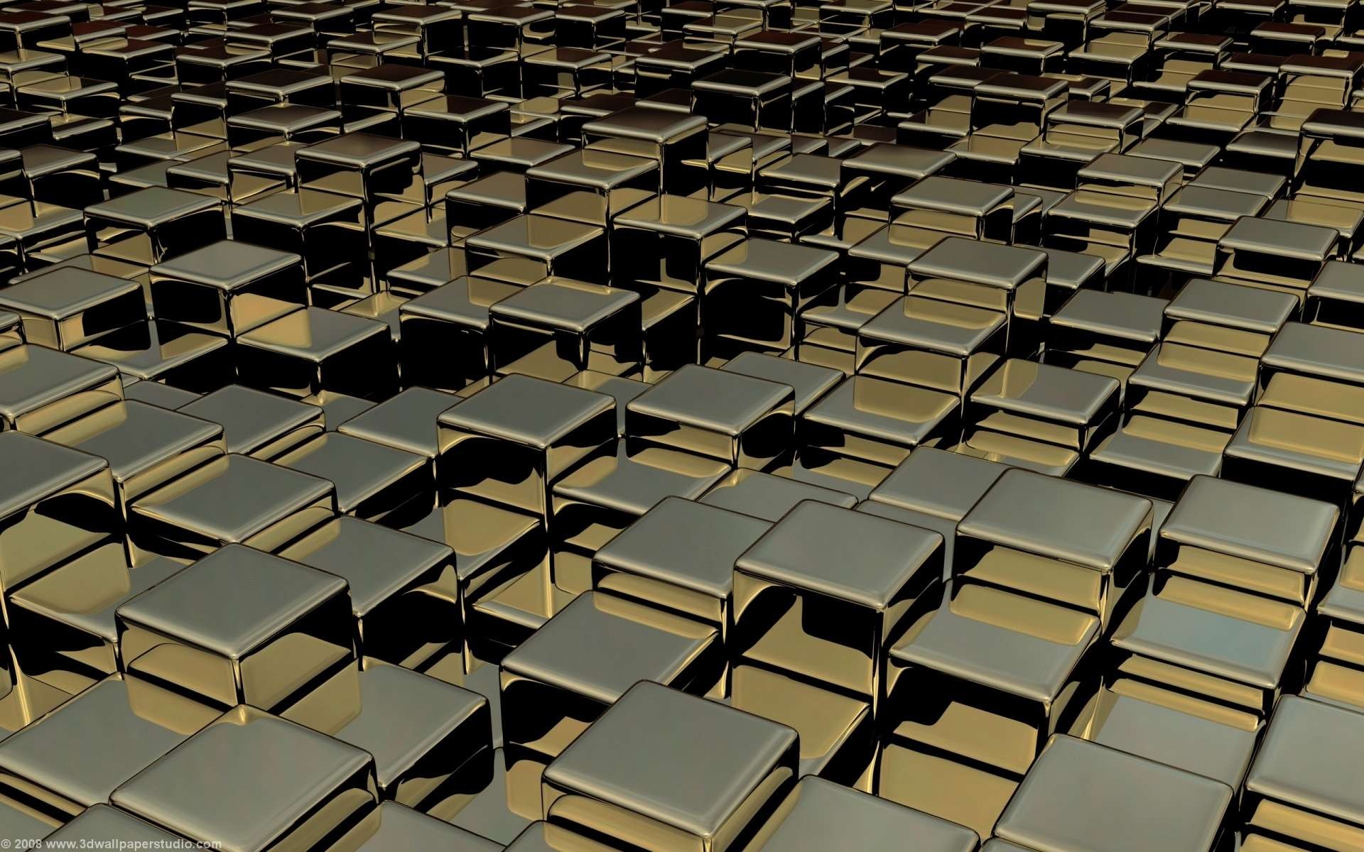 Metallic cube pattern