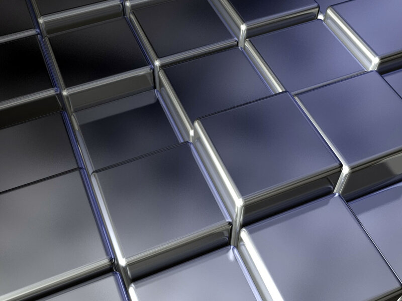 Metallic Cubes Grid
